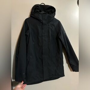 Burton Goretex pillow line black snowboarding jacket, size small!